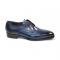 Duca Di Matiste "Forano" Navy Genuine Italian Calf Leather Lace-Up Dress Shoes.